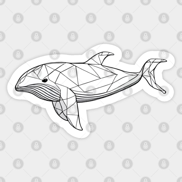 Geometric Whale Sticker by The Tee Bizarre